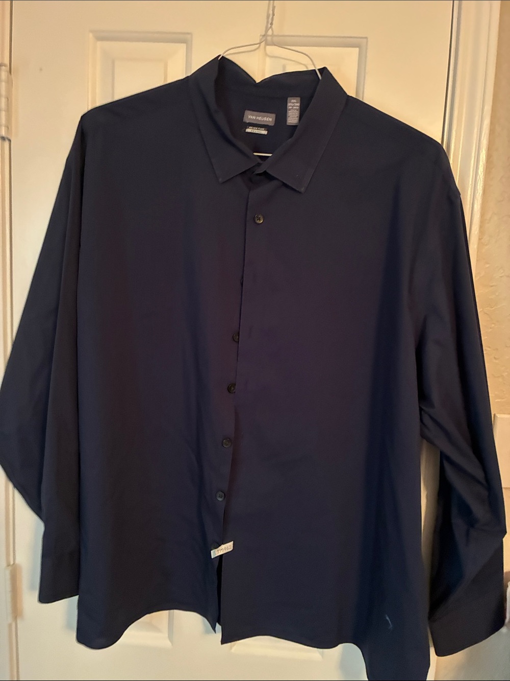 Van Heusen  Dark Navy Long-Sleeve Button-Front Shirt